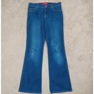 Glo Jeans Women’s Size 9 Long Wide Leg Mid-Rise Blue Jeans (32x32.5) Bell Bottom